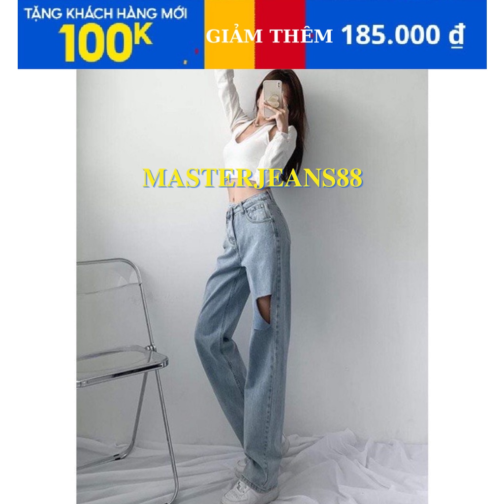 HOT [Size 30~35] Quần Suông Dài Bigsize Nữ - Basic - Lưng Siêu Cao / Quần Jean