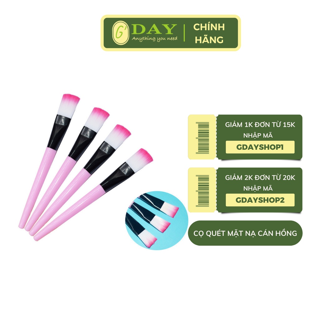 Cọ quét mặt nạ ( cọ quét nạ, trang điểm, đắp mặt nạ ) siêu tiện lợi cán hồng