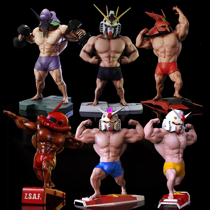 Mô Hình Nhân Vật Zaku Protein Cơ Bắp Người Bằng PVC Phát Sáng Trong Phim Gundam Zaku