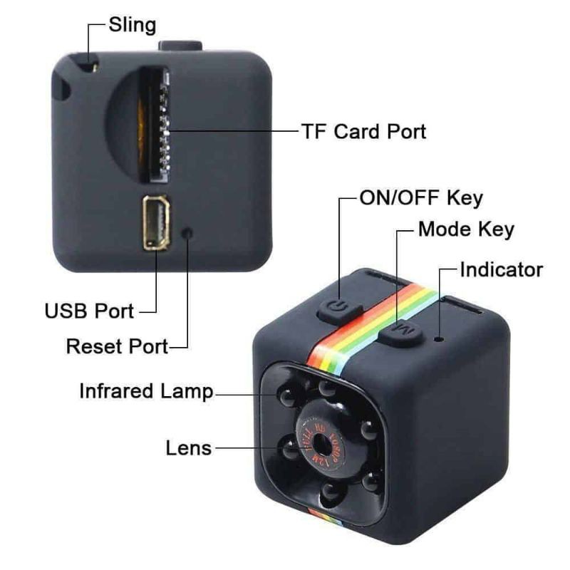 Camera mini Sq11 Plus 2021 - camera hành trình mini Sq11 Plus, siêu nhỏ với 8 mắt hồng ngoại quay đêm full HD 1080 | BigBuy360 - bigbuy360.vn