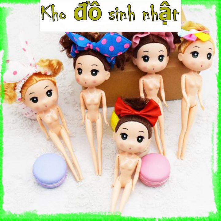 Bịch 10 búp bê chibi 18Cm trang trí bánh kem, đồ chơi búp bê chibi