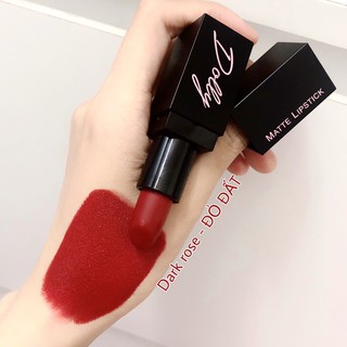 New!!! [Đỏ Đất - Dark Rose] Son Sáp Phủ Phấn Dolly Không Chì Màu Đỏ Đất