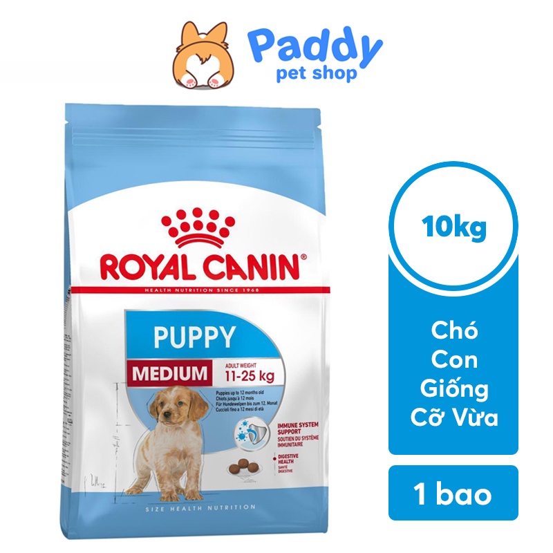 [10kg] Hạt Royal Canin Medium Puppy Cho Chó Con Size Vừa