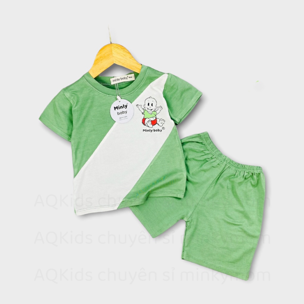 [BÉ 20-30KG] Bộ Thun Lạnh Minkymom Minlybaby Bé Trai Bé Gái In Hình Baby Ngộ Nghĩnh Unibaby BCLG