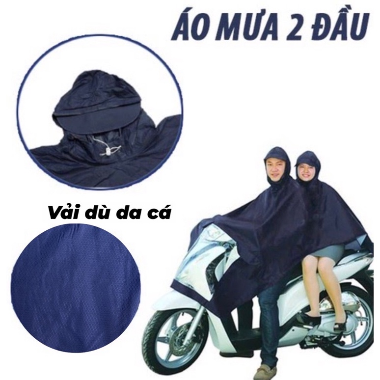 ÁO MƯA HAI ĐẦU VẢI DÙ DA CÁ