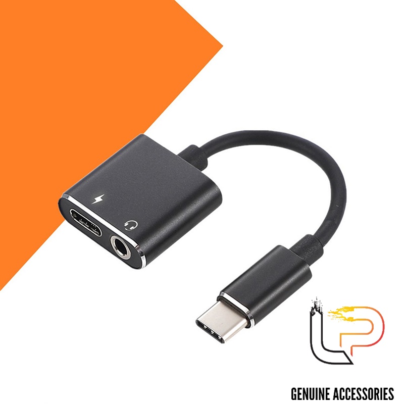Cáp chuyển Type-c ra loa kèm nguồn - Cáp USB Type-C ra Jack loa 3.5 có hỗ trợ nguồn phụ