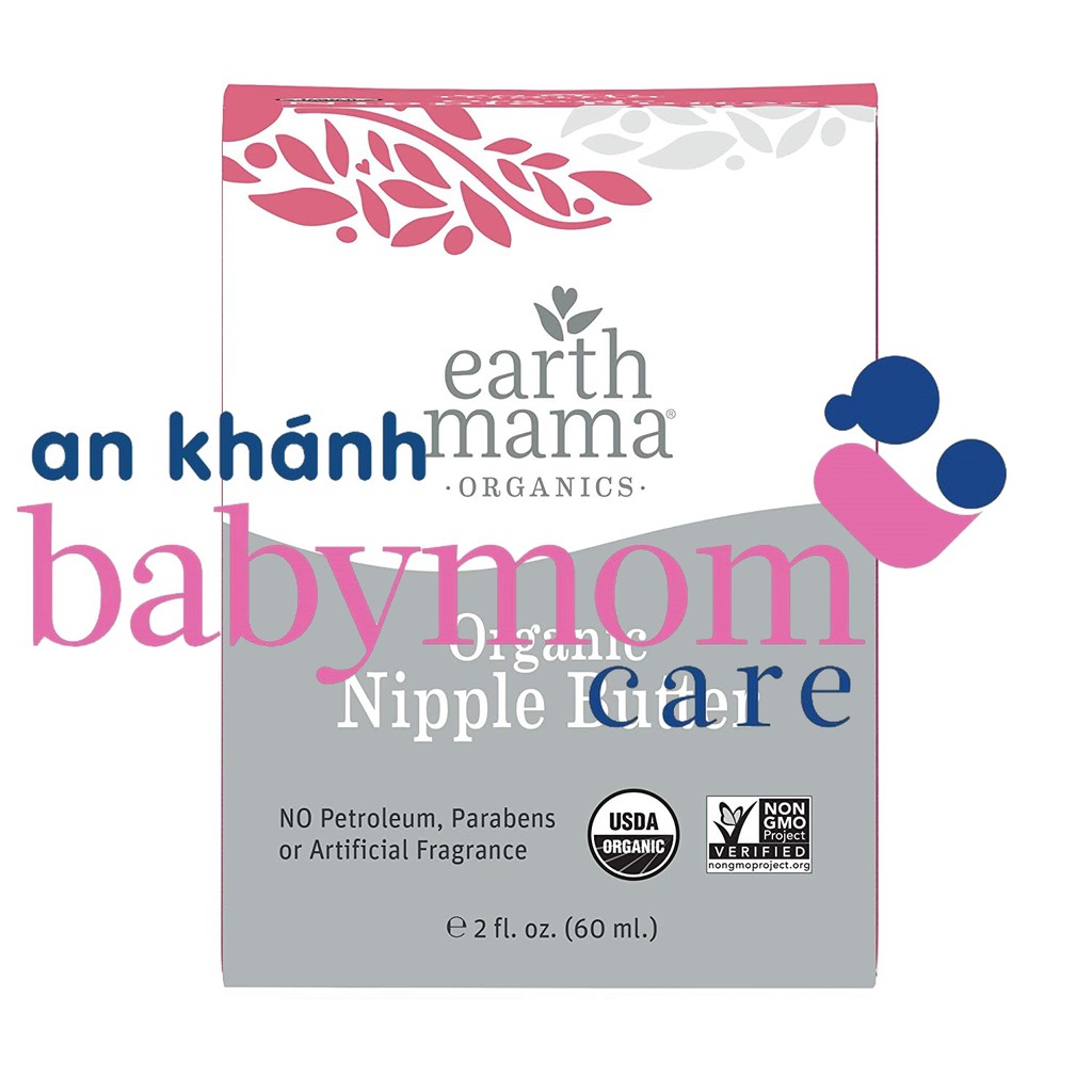 Kem bôi nứt đầu ti Earth Mama Organic Nipple Butter Date 2023