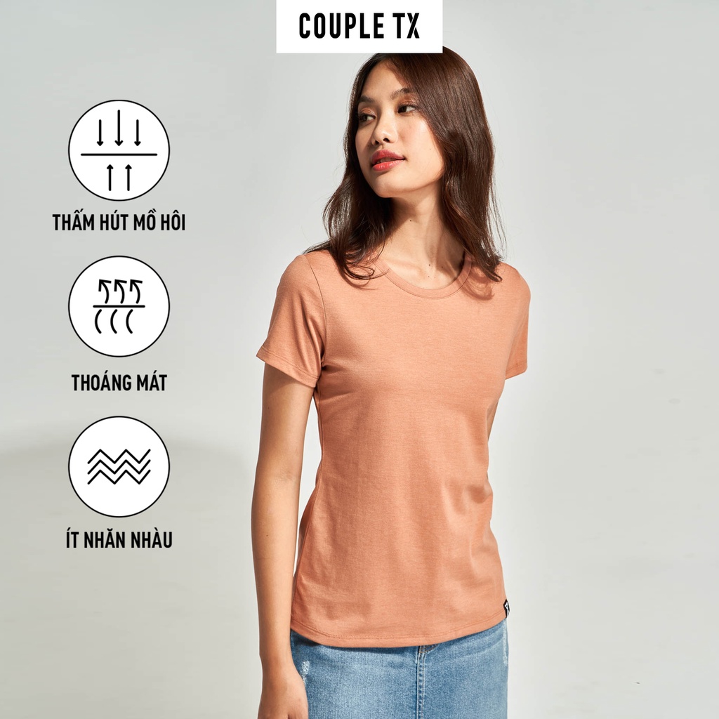 Áo Thun Cổ Tròn Basic Nữ Couple TX