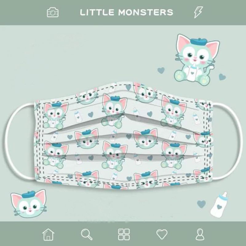 [ Có Sẵn ] Set 5 Chiếc Khẩu Trang Y Tế Hoạ Tiết Siêu Dễ Thương Size Người Lớn