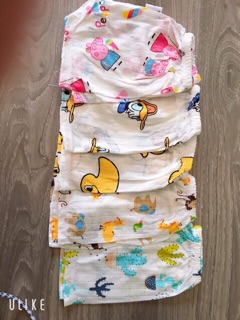 Quần đùi cotton giấy cho bé