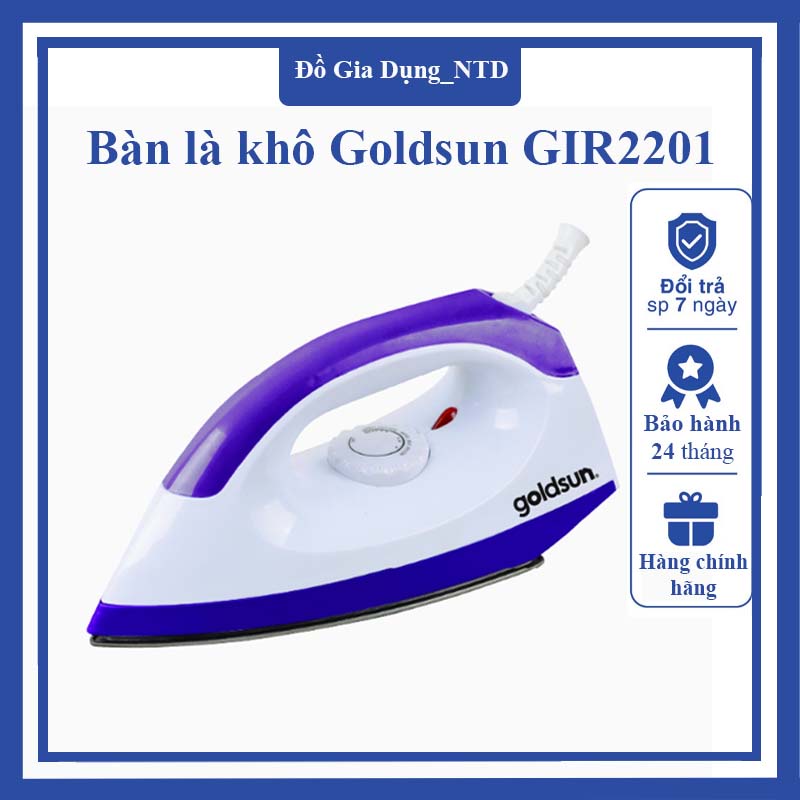  Bàn là khô Goldsun GIR2201 - Giá rẻ - Loại bỏ nếp nhắn trên vải - Tự động ngắt điện khi không dùng - Bảo hành  24 tháng. 