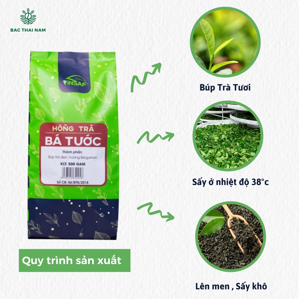 Hồng trà bá tước earl grey Vinsaf 500g nguyên liệu pha chế đồ uống trà sữa TBTVS500