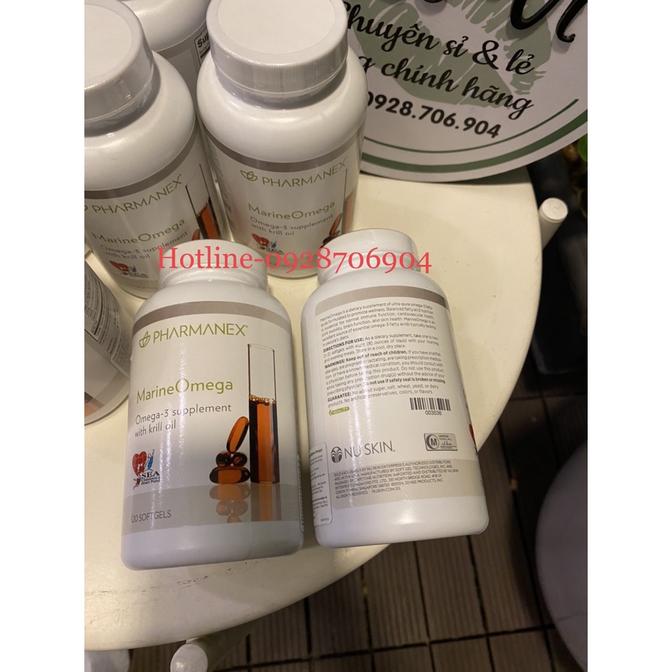 Dầu Cá NUSKIN Marine Omega 3 hỗ trợ tim mạch,sức khoẻ...-Hàng Nhập khẩu Công Ty( 120 viên,date xa mới nhất)