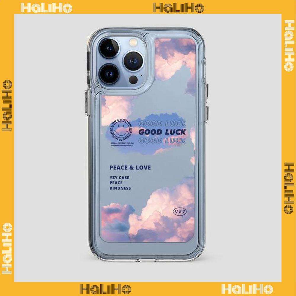 iPhone Case Clear Case Soft Thick TPU Shockproof HD Super Transparent Protection Camera Plating Button Smiley Cloud For iPhone 13 Pro Max iPhone 12 Pro Max iPhone 11 iPhone 7Plus