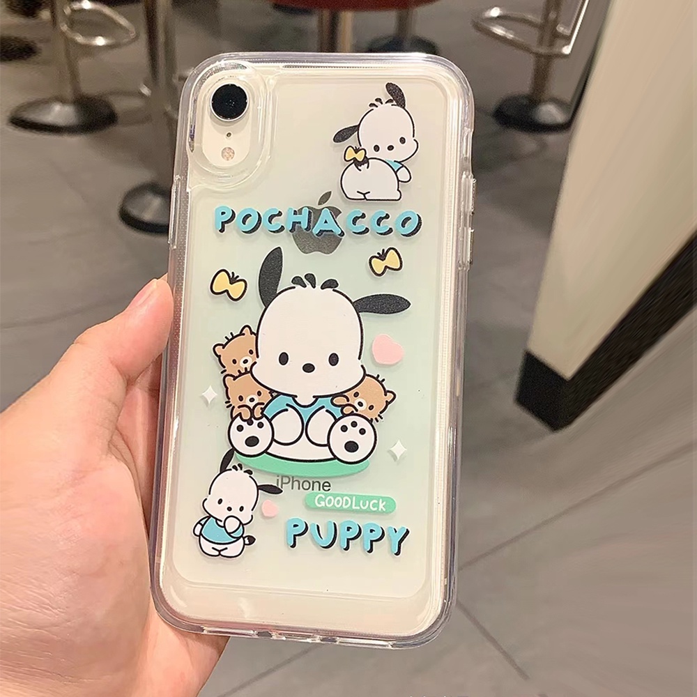 SANRIO Ốp Điện Thoại Cứng Trong Suốt Chống Sốc Hình Pochacco Dễ Thương Cho iPhone 11 13 12 X XS Pro Max xr 12 13 Mini xr
