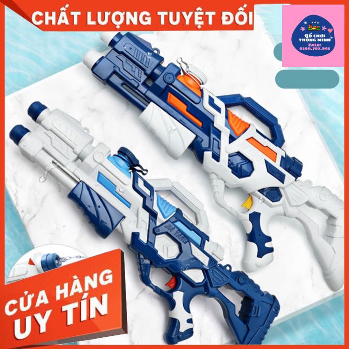 Súng Bắn Nước 2 Nòng Cỡ Lớn, Súng Nước 2 Vòi Áp Lực Loại To Bắn Xa kích thước 60cm - Khẩu phun nước mùa hè