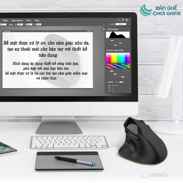 Chuột công thái học Newmen F1000 Dual Mode - Hàng chính hãng