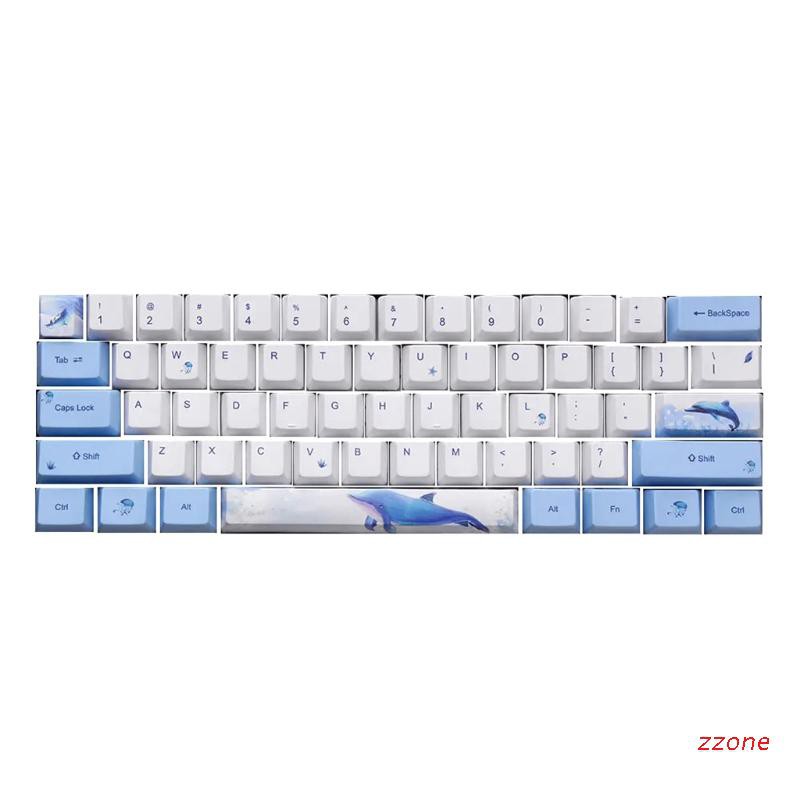 zzz Mechanical Keyboard OEM Profile DYE-SUB Keycap For GH60 GK64 72 Keys PBT Keycaps