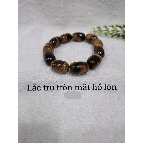 Lắc trụ tròn đá mắt hổ