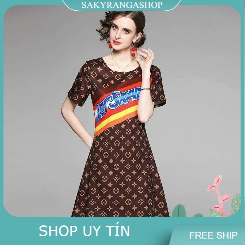 HÀNG NHẬP - ĐẦM SUÔNG LỤA HOẠ TIẾT