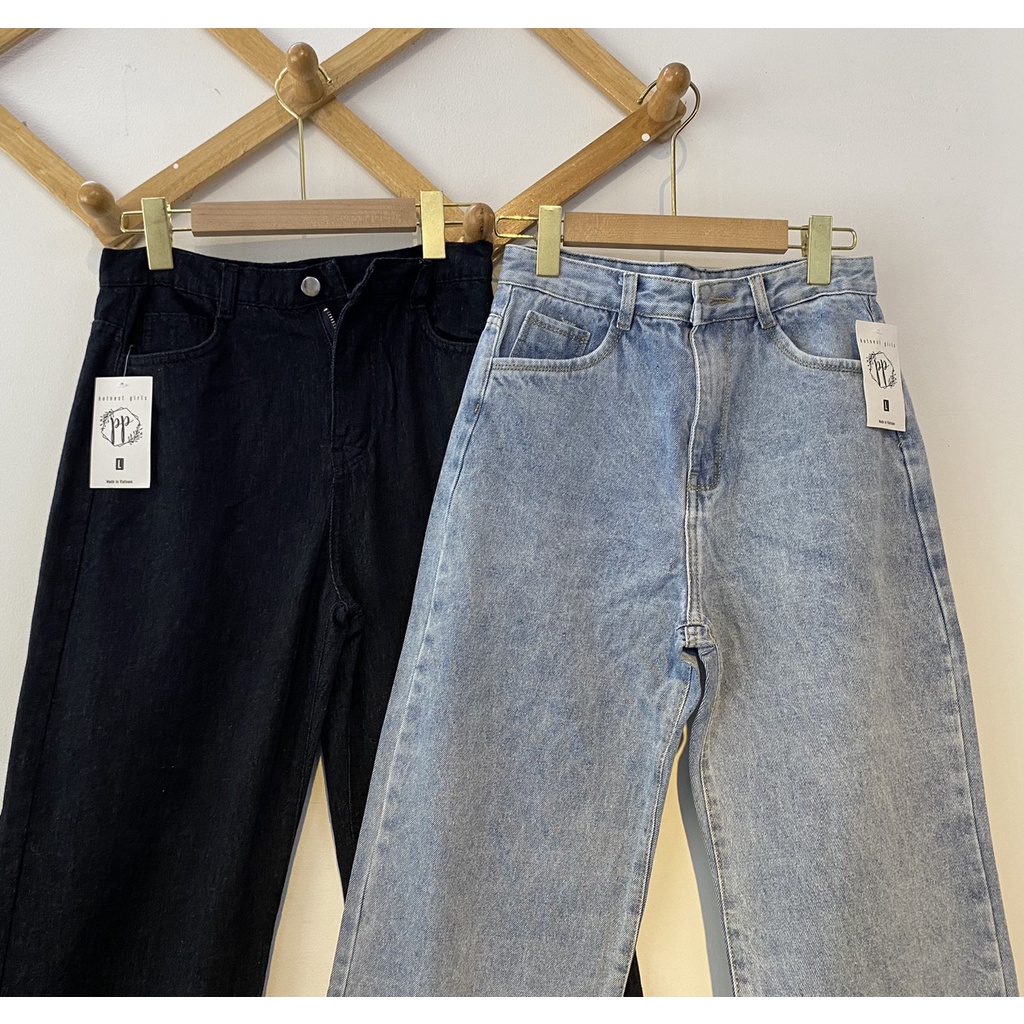 Quần baggy jean nữ chất đẹp dáng suông phong cách Hàn Quốc màu xanh đậm, nhạt và đen mã JOR-155