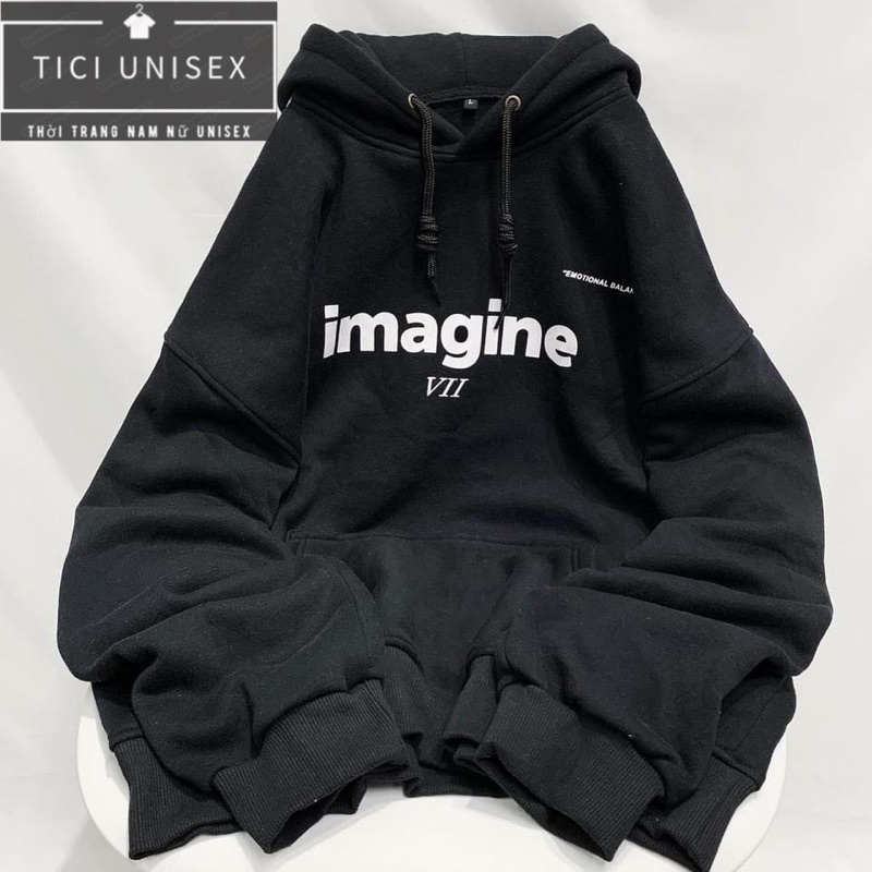 Áo hoodie unisex nam nữ nỉ thêu “ Imagine“❤ [Video thật tại Shop] Áo nỉ bông unisex chất nỉ siêu mịn cực ấm | BigBuy360 - bigbuy360.vn