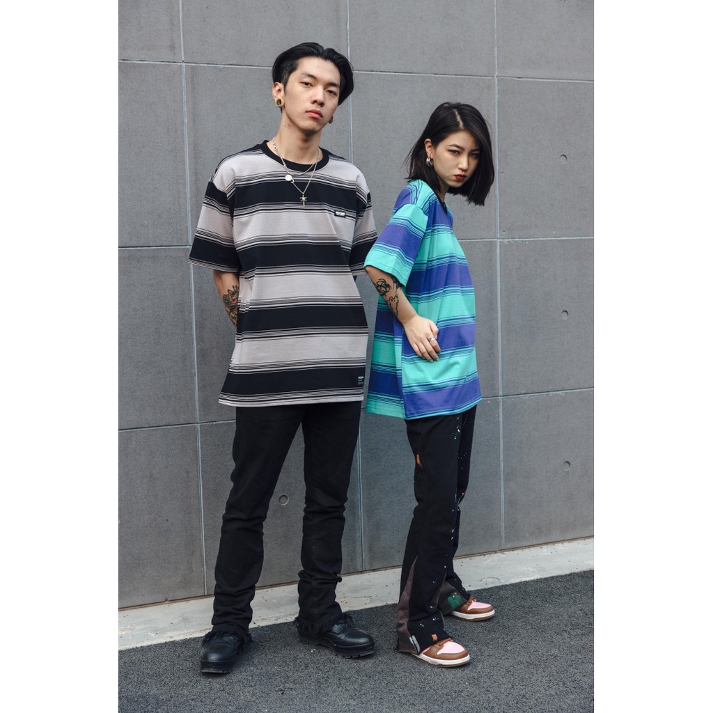 Áo thun nam nữ kẻ sọc unisex đẹp form rộng kiểu oversize, áo phông nam nữ RevoltClothes T526