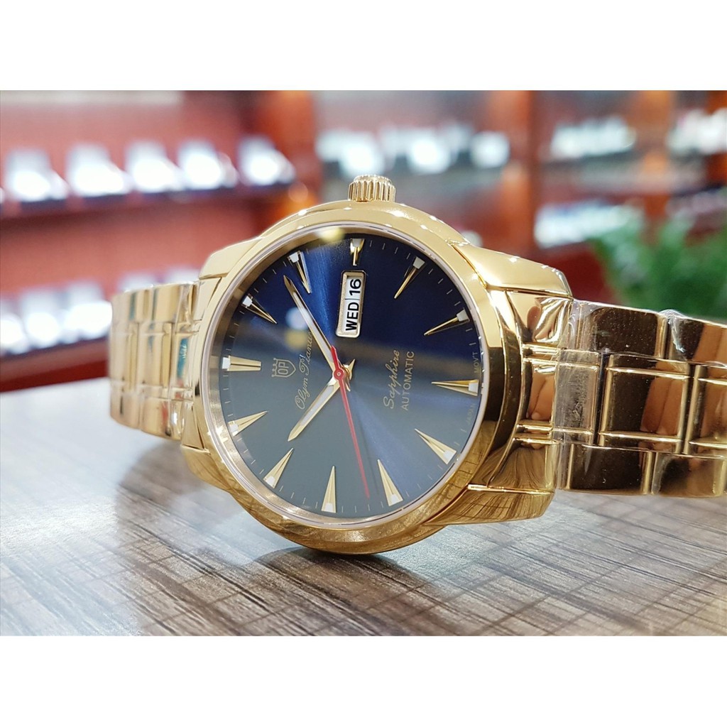 Đồng hồ nam mặt kính sapphire Olym Pianus OP990-05AMSK xanh