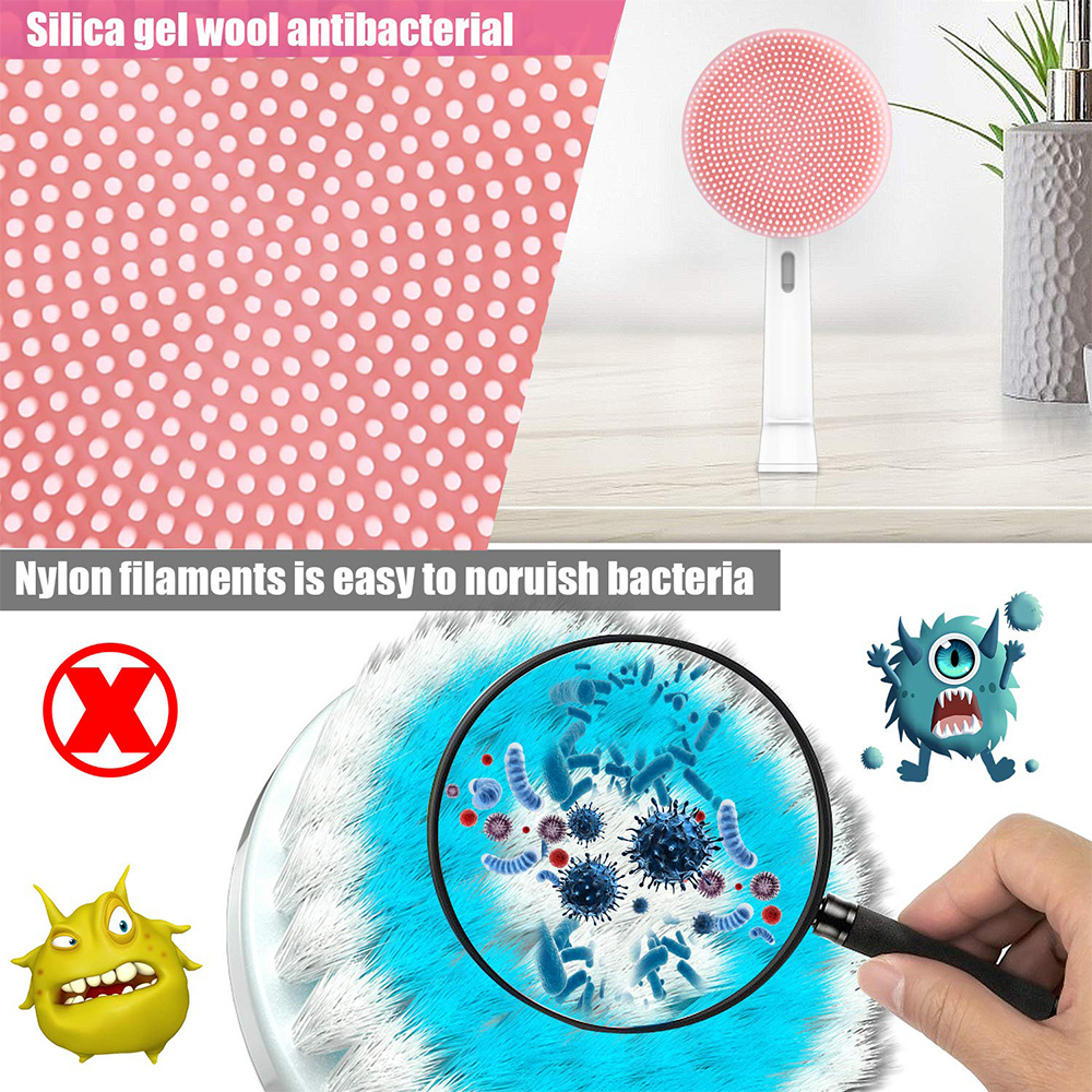 Đầu Bàn Chải Điện Silicon Rửa Mặt Chăm Sóc Da Chuyên Nghiệp