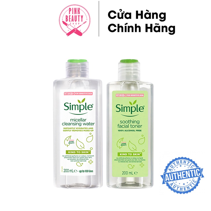 Tẩy Trang Và Nước Hoa Hồng Simple