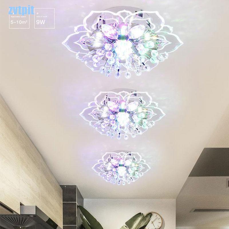Đèn Led Pha Lê Treo Trần Nhà 20cm 9w Hiện Đại