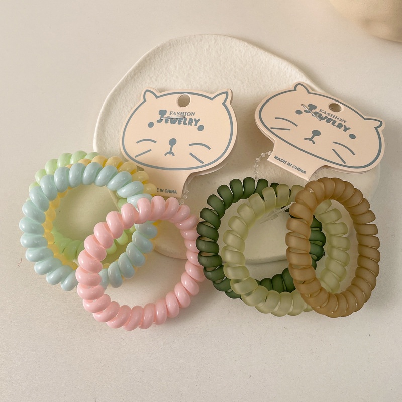 Set 3 / 10 Dây Buộc Tóc Cao Su Co Giãn Phong Cách Hàn Quốc Đơn Giản Dành Cho Nữ