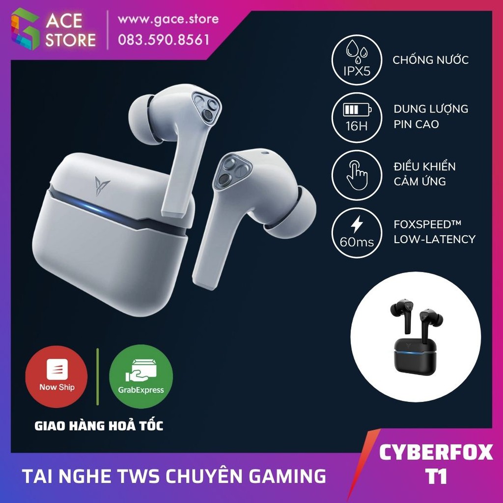 Flydigi Sliver Fox T1 | Tai nghe true wireless chuyên gaming dành cho game FPS (PUBG, COD, Freefire)