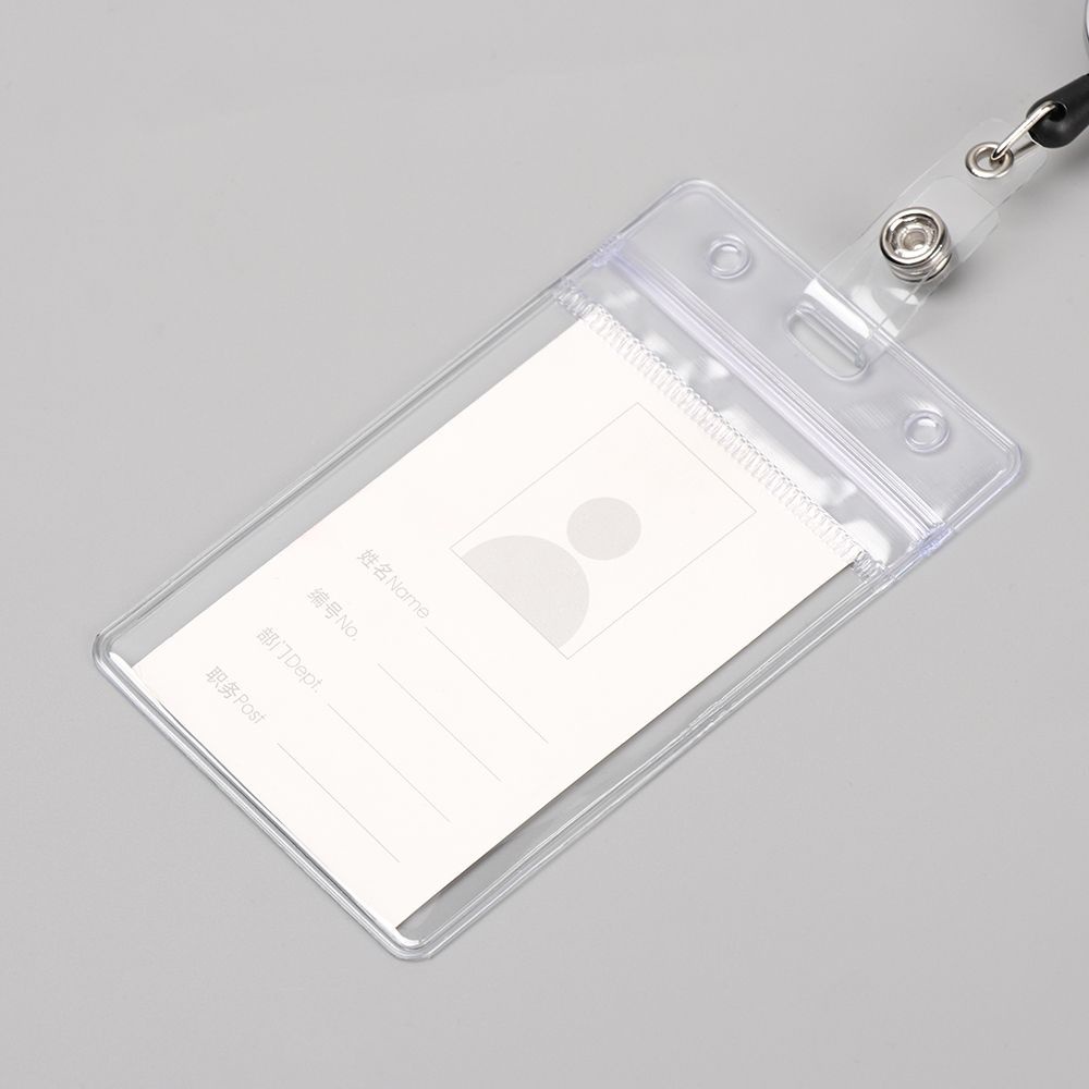 Dây đeo thẻ ID bằng PVC trong suốt có thể thu gọn tiện dụng cho văn phòng