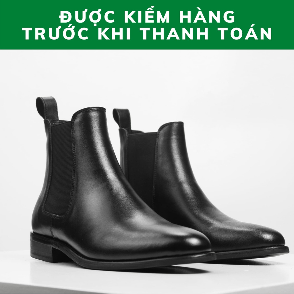 Giày Chelsea boots thời trang nam chất liệu da bò giúp tăng chiều cao 3.5cm 💖Bảo hành 12 tháng💖 | BigBuy360 - bigbuy360.vn