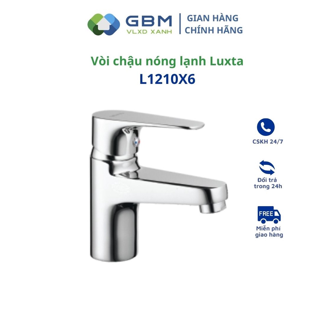 [Mã BMBAU300 giảm 10% đơn 499K] Vòi Lavabo nóng lạnh Luxta L1210X6 -VLXD XANH