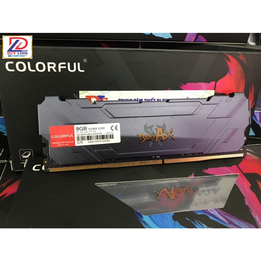 Ram DDR4 Colorful 8G/3000 Battle AX Tản Nhiệt New Bảo Hành chính hãng 36 tháng