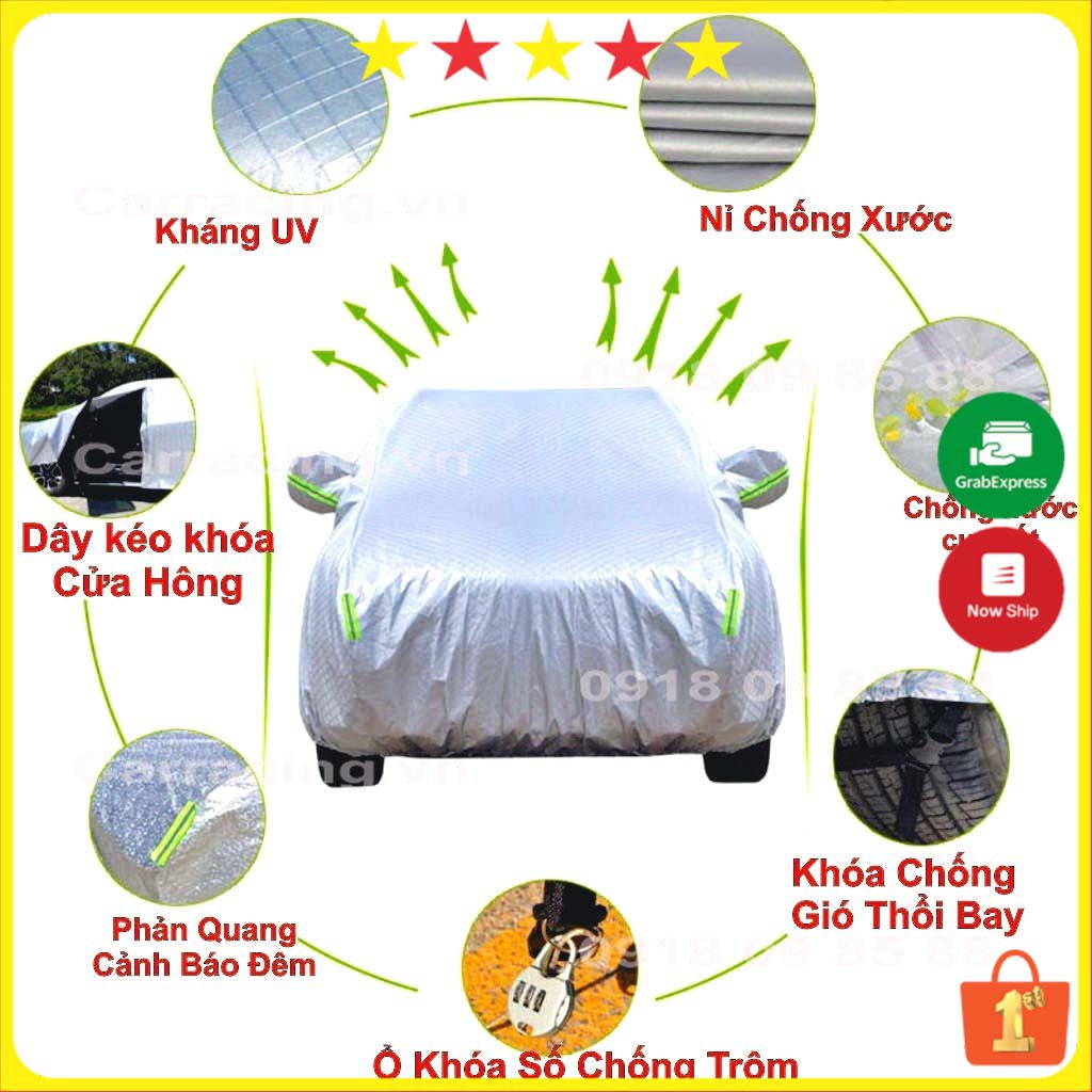 Bạt phủ xe ô tô CARRACING LA02 Bạt Phủ Ô TÔ Tăng 250% Che nóng ⛈️ mưa ⛈️ xước ⛈️ Xe Hơi 4 chỗ , 5 Chỗ , 7 chỗ , Bán Tải | BigBuy360 - bigbuy360.vn