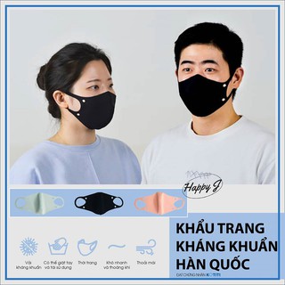 Happy J Mask - Khẩu Trang Vải Y tế kháng khuẩn Chống Bụi 3D Happy J Hàn Quốc