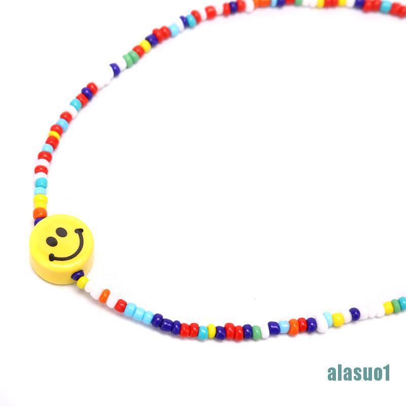 Vòng Cổ Choker Mặt Cười 1 Phong Cách Bohemian