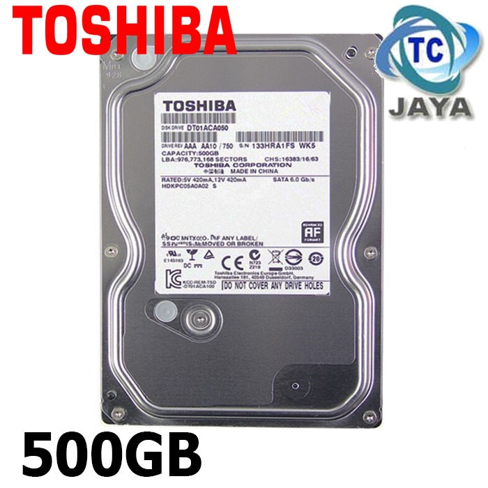 Ổ Cứng Hdd Pc 500gb 3.5 "Sata Toshiba