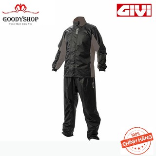 Áo Mưa Bộ Givi RIDER TECH Rain Suit Black Grey RRS07 AX-NG
