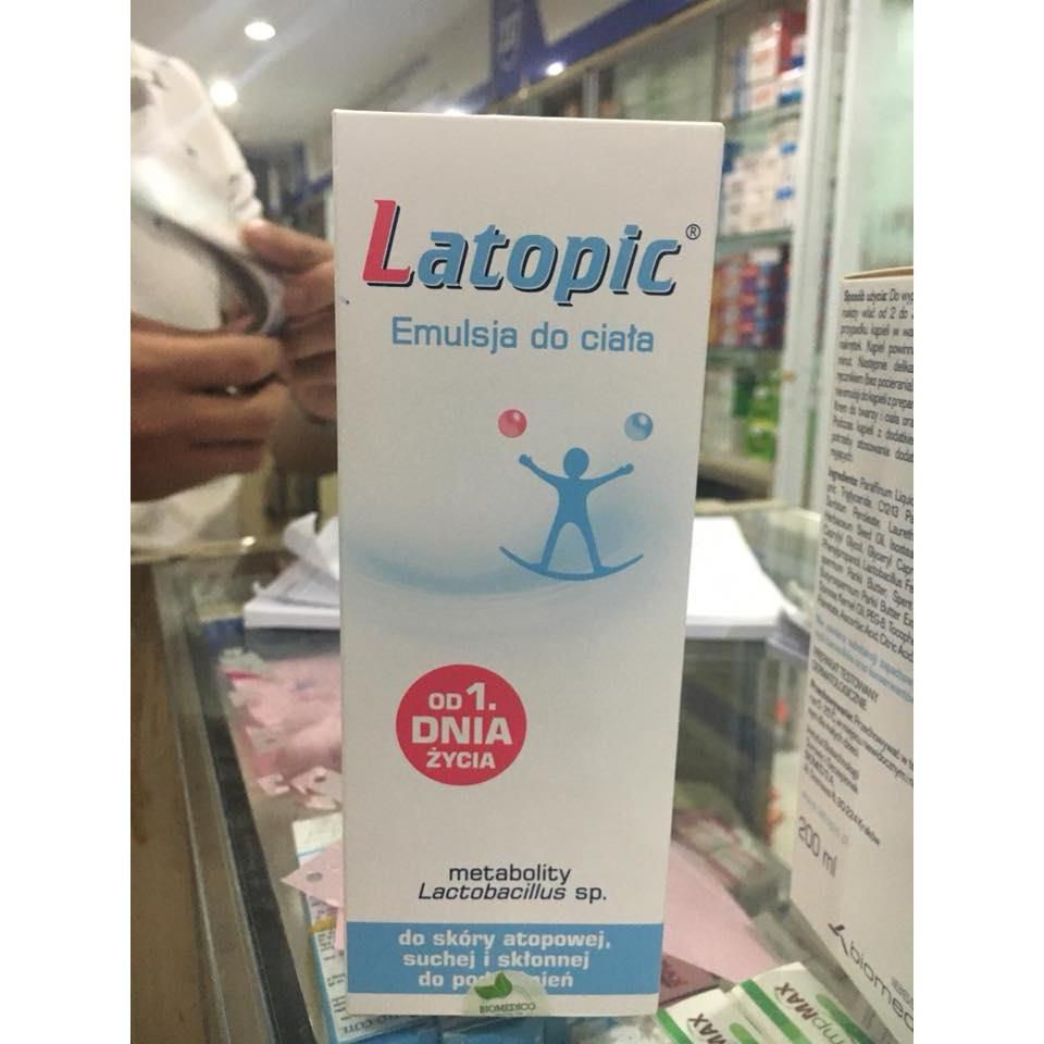 Latopic Body Emulsion 200ml - Nhũ tương dưỡng ẩm, dịu ngứa da dị ứng/kích ứng toàn thân