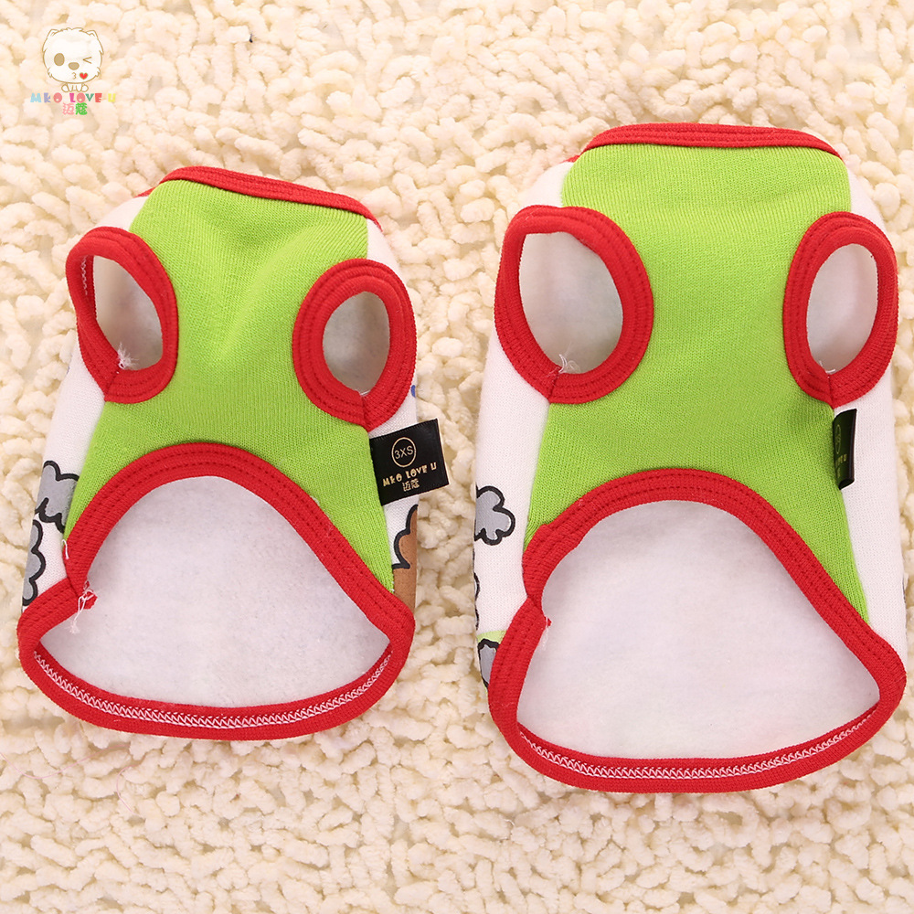 Áo sweater chui đầu lót lông cừu in hoạt hình dễ thương cho thú cưng