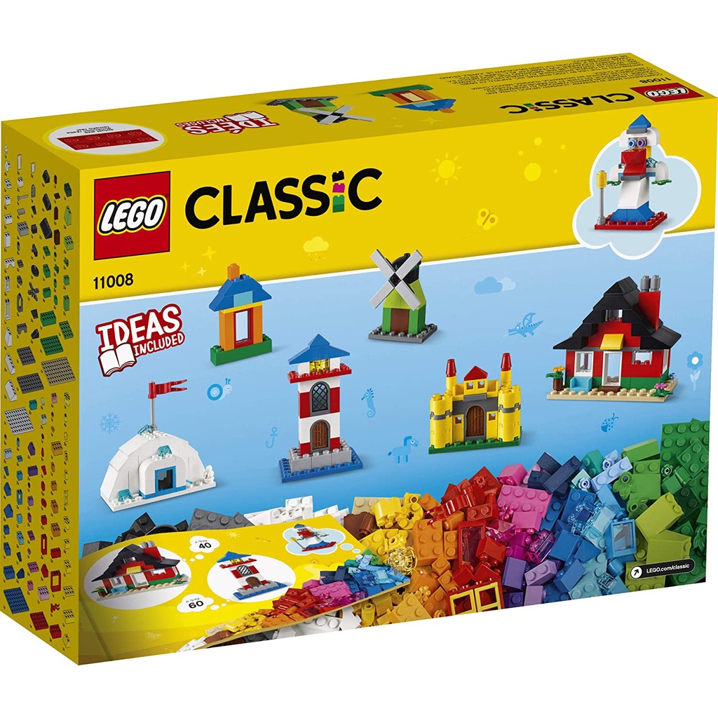 Đồ chơi Lego LEGO Classic Bricks and Houses 11008 Kids’ Building Toy Starter Set with Fun Builds