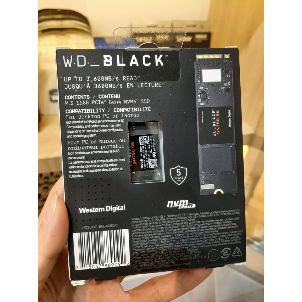Ổ cứng SSD WD Black SN750 SE 250GB / 500GB / 1TB M2 2280 PCIe NVMe Gen 4×4