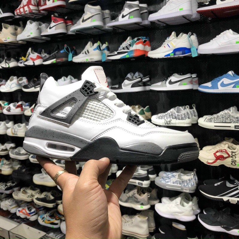 Jd4 jordan 4 trắng đen r e p một một full box