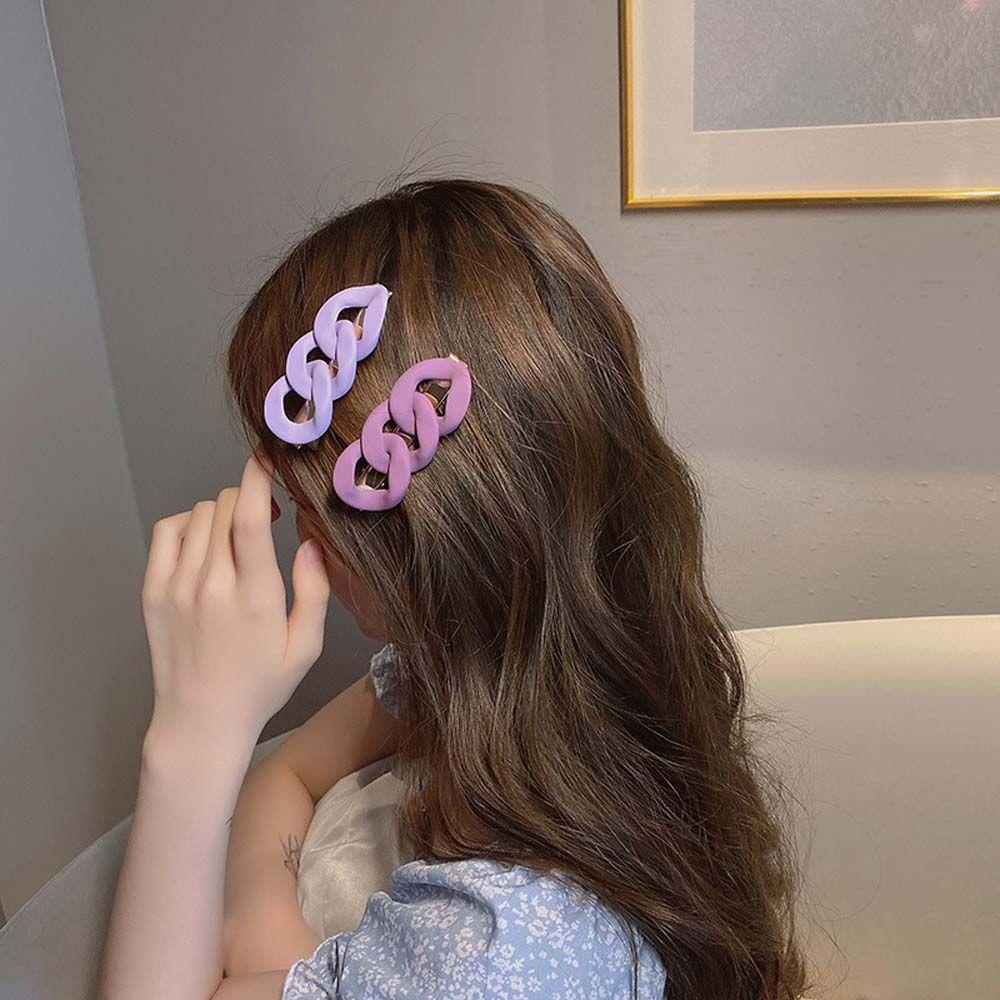 NICKOLAS Kẹp Tóc Dạng Chuỗi Xích Xoắn Thời Trang Ngọt Ngào Cho Nữ