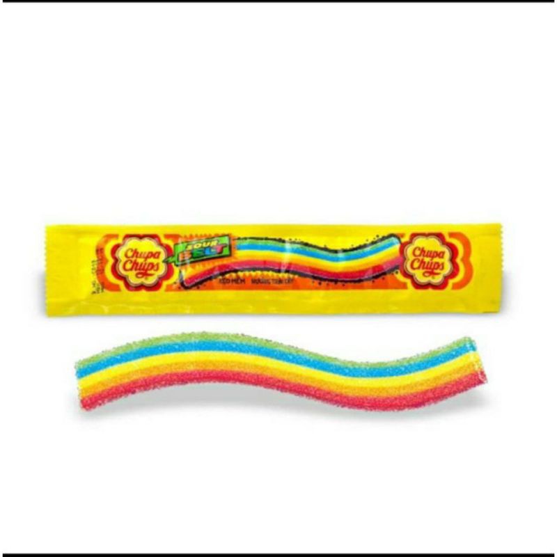 kẹo dẻo cầu vồng Chupa Chups sour belt - hộp 48 dây