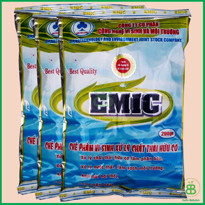 Chế phẩm sinh học EMIC - Chế phẩm vi sinh ủ phân và khử mùi hôi 200g